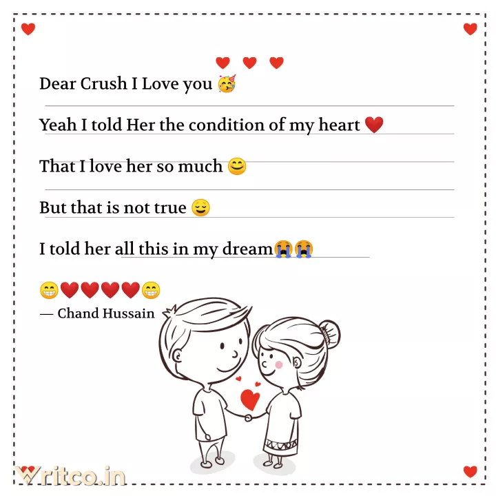 dear crush letters