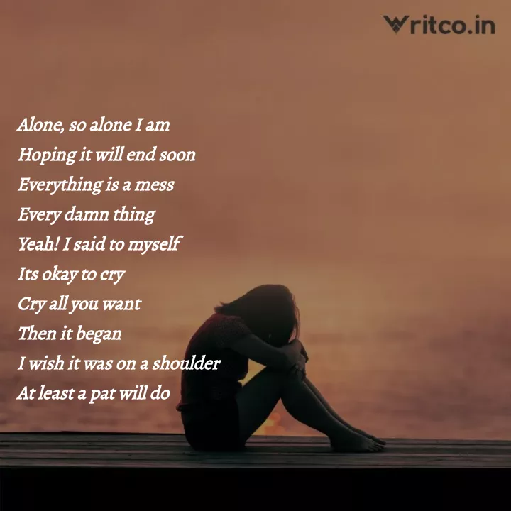 sad girl alone crying quotes