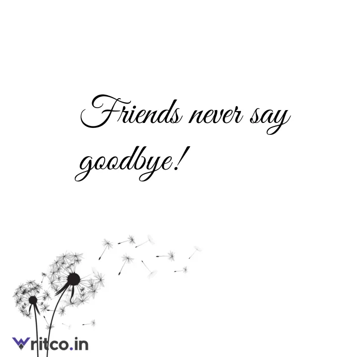 saying goodbye to a friendship
