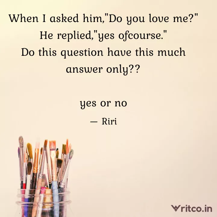 do you love me yes or no quotes