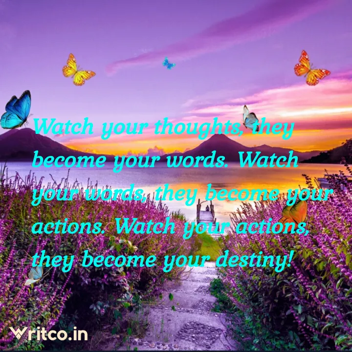 Watch Your Thoughts Motivational Poster 13 x 19in by Poster Revolution :  Amazon.in: Home & Kitchen