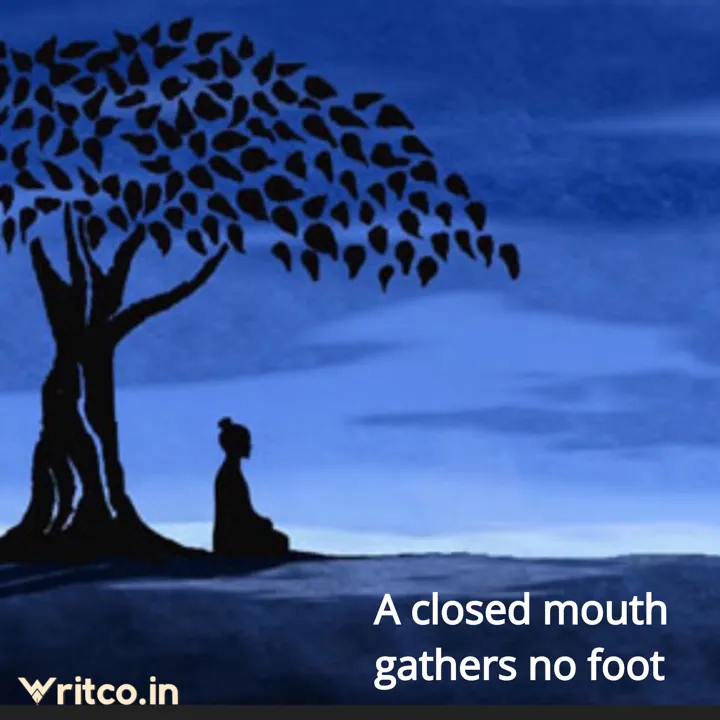 A closed mouth gathers no foot Quote by Neutralian Writco