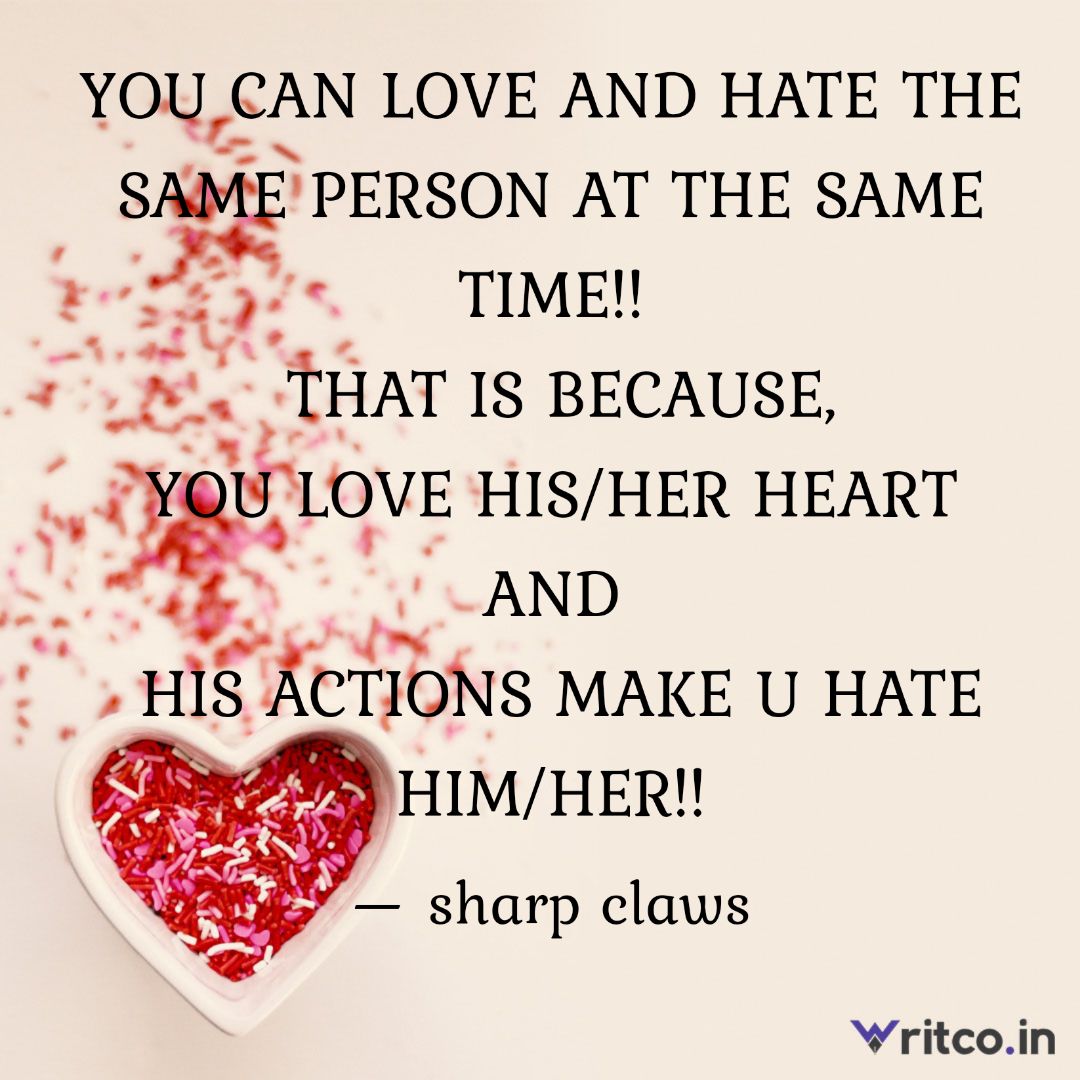 love vs hate quotes