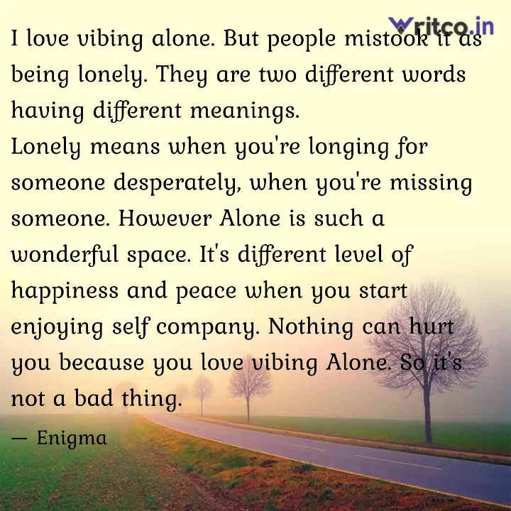 Words for Being Alone